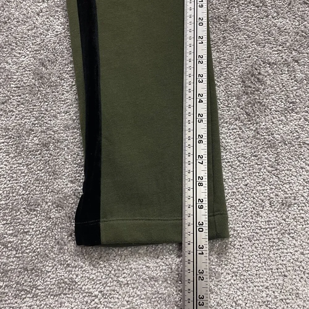 St. John's Bay Sweatpants Womens Small Green with Velvet Stripes Lounge 32x31